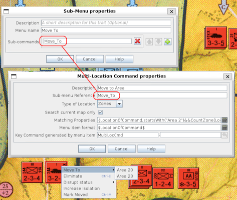 MultiLocationCommand submenu